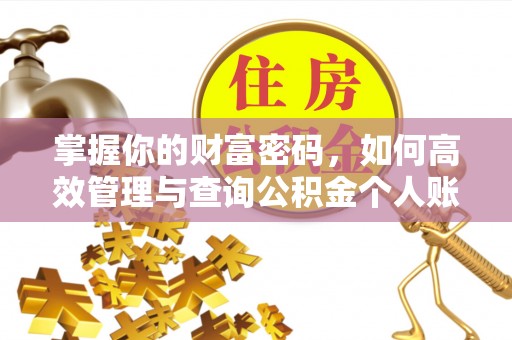 灵宝掌握你的财富密码，如何高效管理与查询公积金个人账户信息