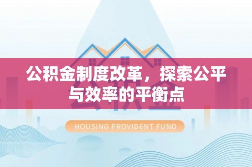 灵宝公积金制度改革，探索公平与效率的平衡点