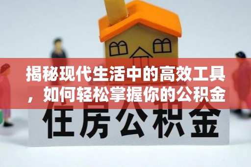 灵宝揭秘现代生活中的高效工具，如何轻松掌握你的公积金查询方式