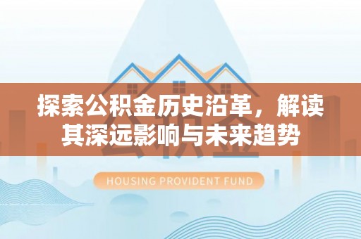 灵宝探索公积金历史沿革，解读其深远影响与未来趋势